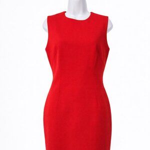 SPANX Red Sleeveless Sheath Dress Sculpting Fit - Large